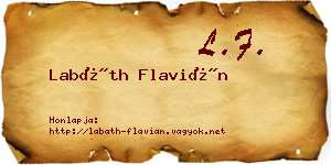 Labáth Flavián névjegykártya